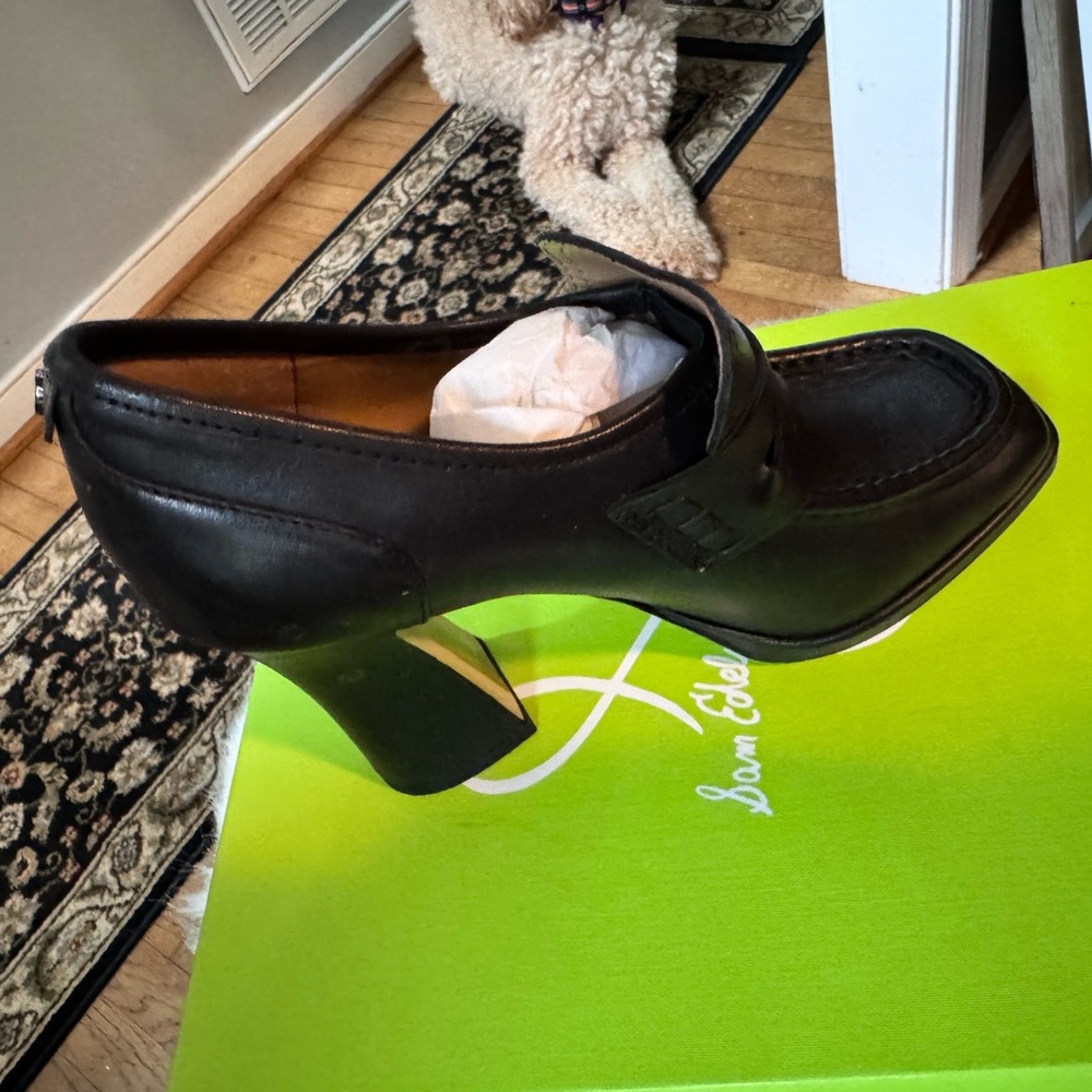 NWT NIB Sam Edelman Jeanette Pump. Black Boxlea. Size 7
